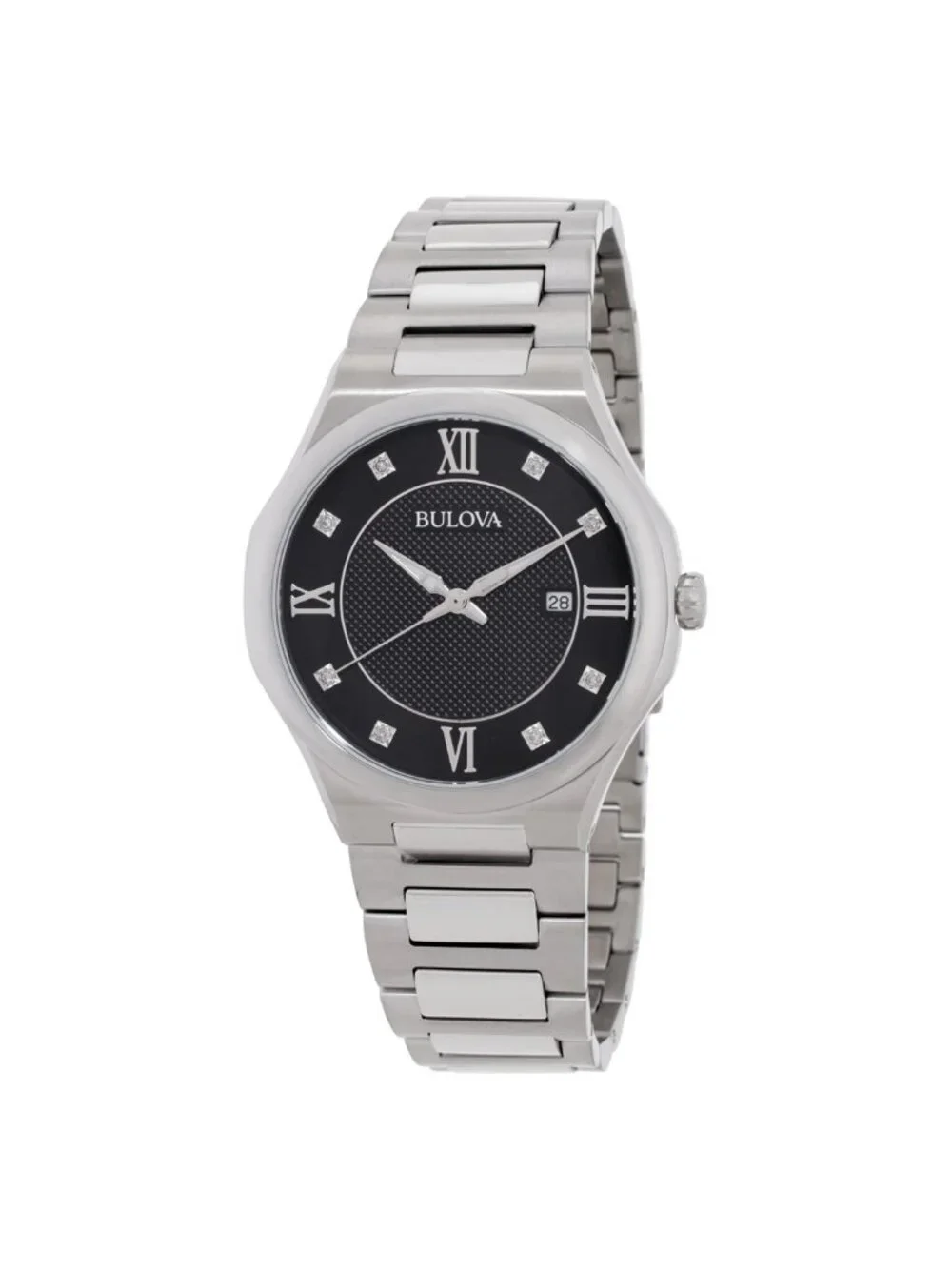 NWT Bulova Classic Quartz Crystal Black Dial Men's Watch